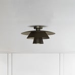 Plato ceiling light, titanium, metal, Ø 38 cm, E27