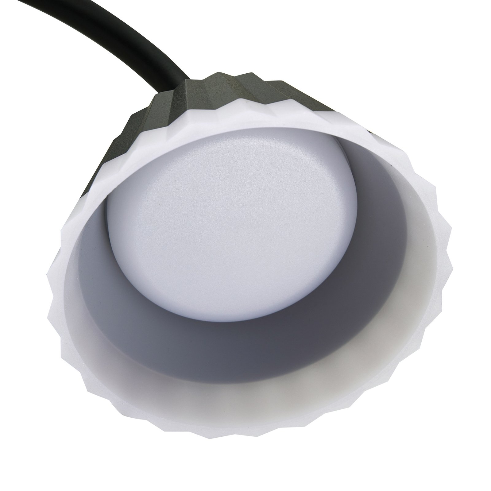 Lindby LED лампа с шипове Ameline, тъмно сива, IP65, 77 cm