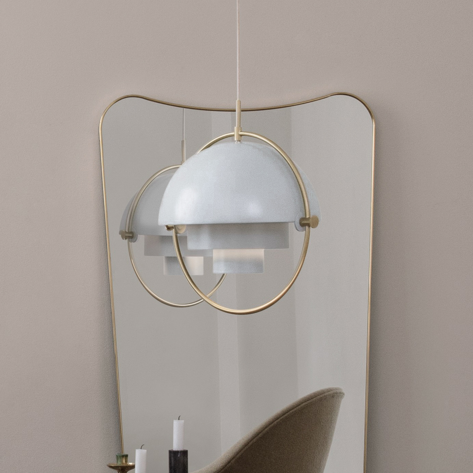 Multi-Lite Taklampa S Brass/White - GUBI