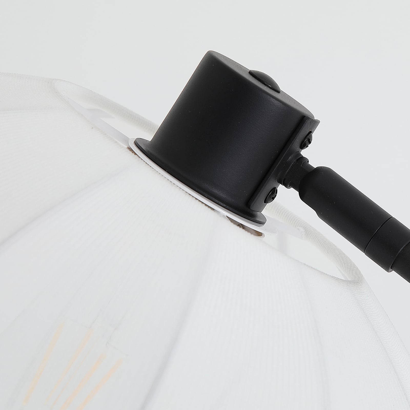 Radiant álló világítás, fekete-fehér, magasság 156 cm, fém/szövet