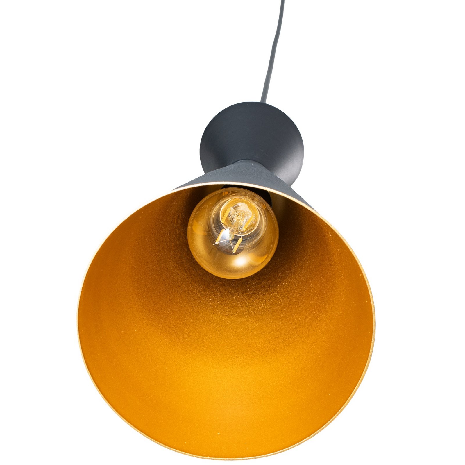 Glenora rippvalgusti, must, Ø 18 cm, metall, E27