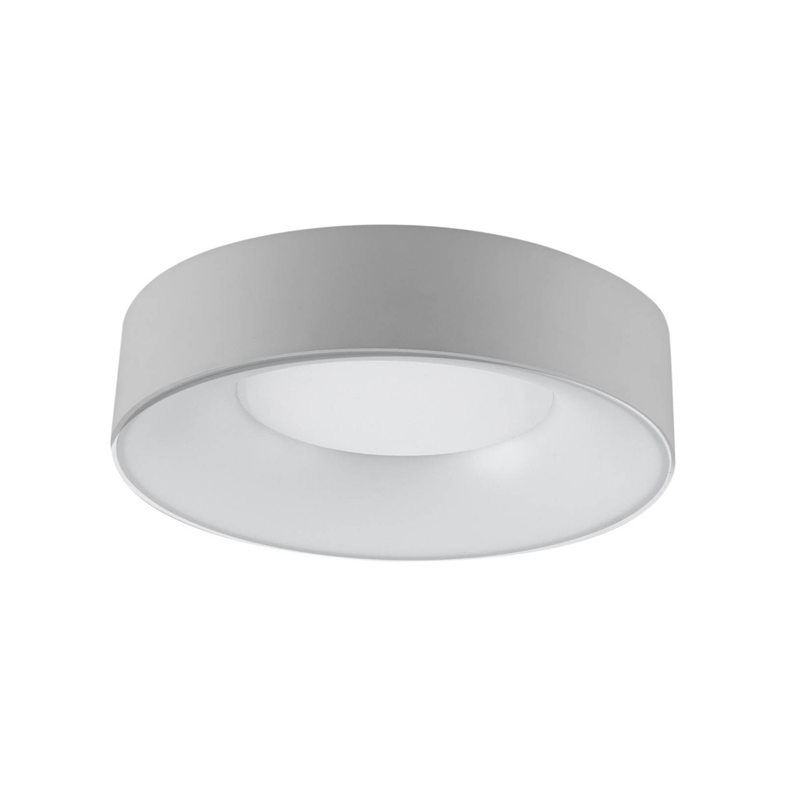 LED ceiling light Sauro, Ø 30 cm, silver