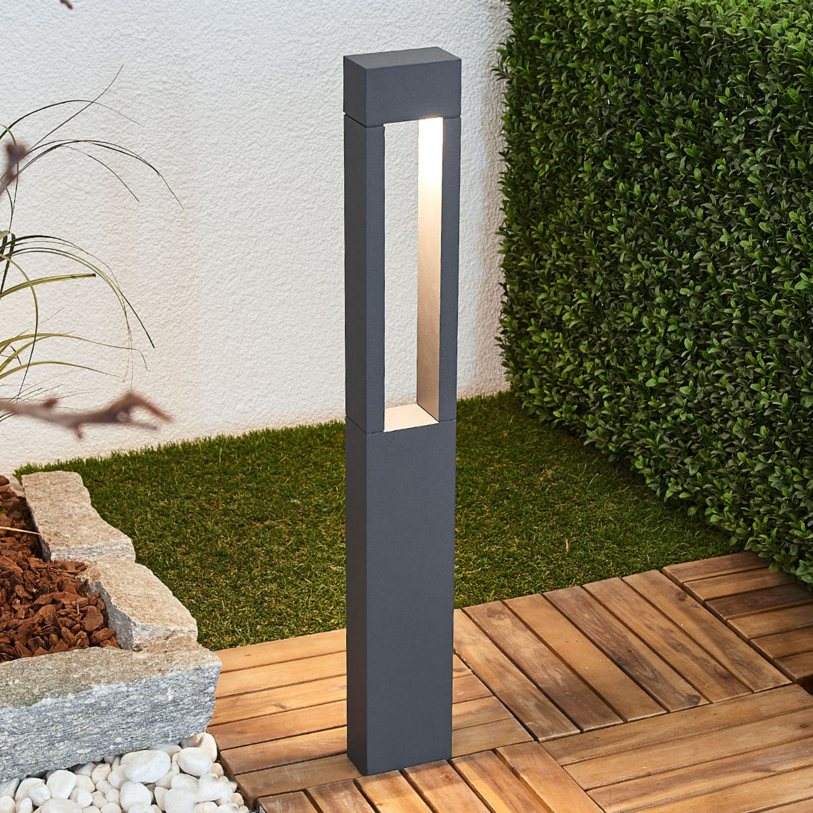 BEGA 77265K3 lampă trotuar grafit 3.000K deschis - modern - grafit alb - Metal
