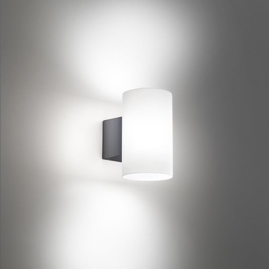 LED-Außenwandleuchte Bianca, dunkelgrau, Kunststoff