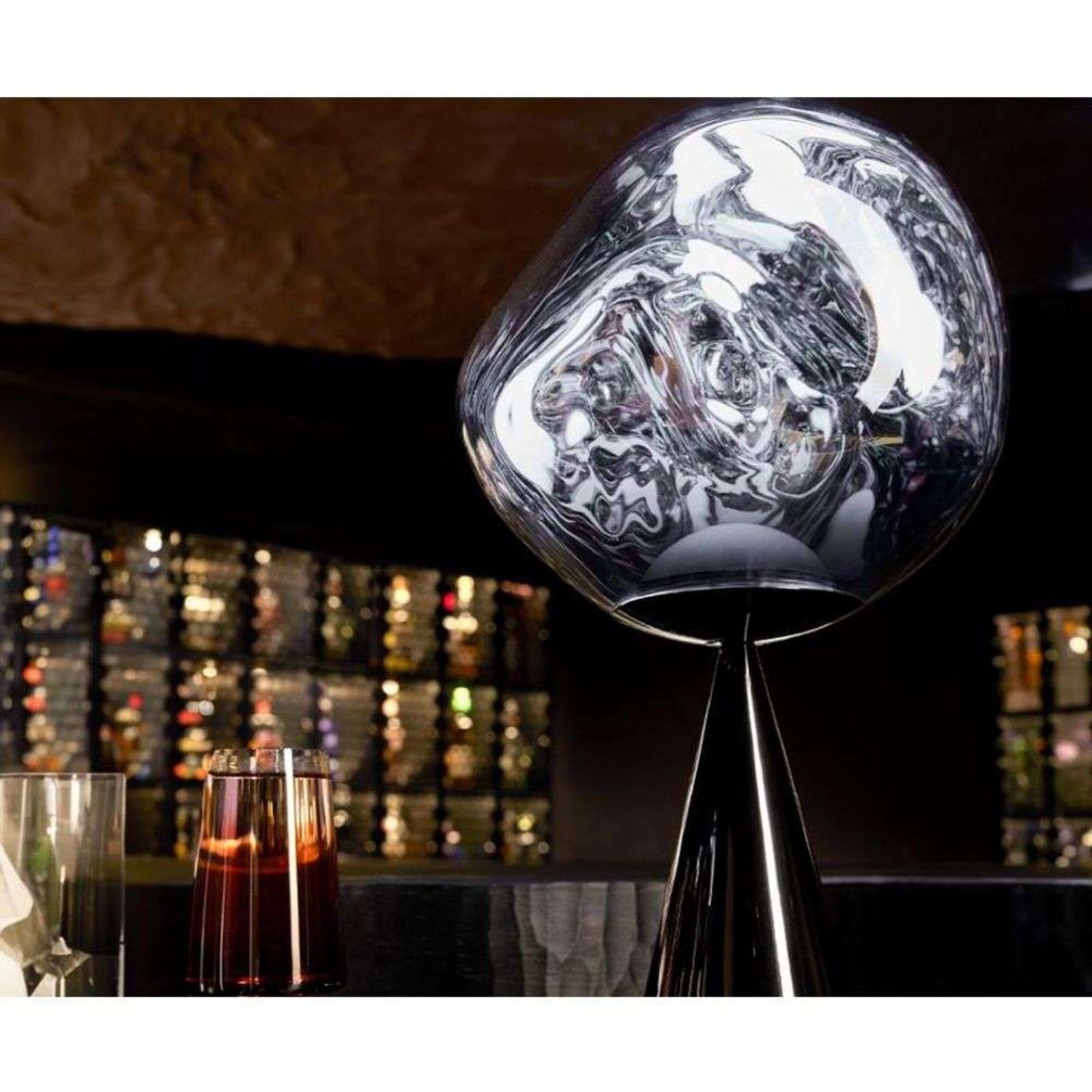 Melt Cone Fat Asztali Lámpa Silver/Black - Tom Dixon