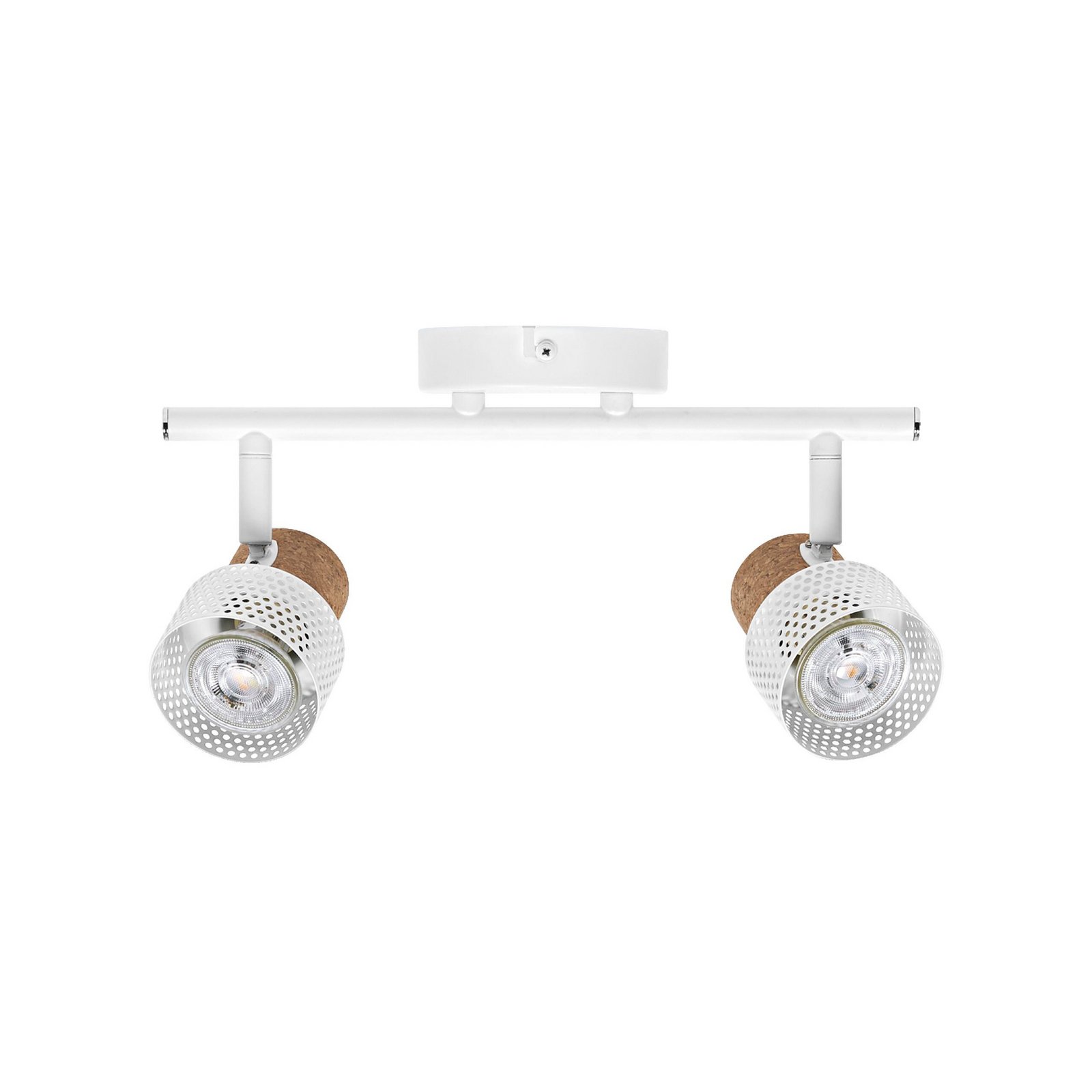 OSRAM CORK ceiling spotlight, white, 2 spots, GU10 LED, 927, dimmable