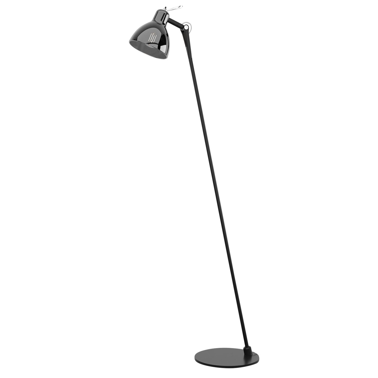 Luxy Glam F0 Stehleuchte schwarz/rauch, klar - Rotaliana