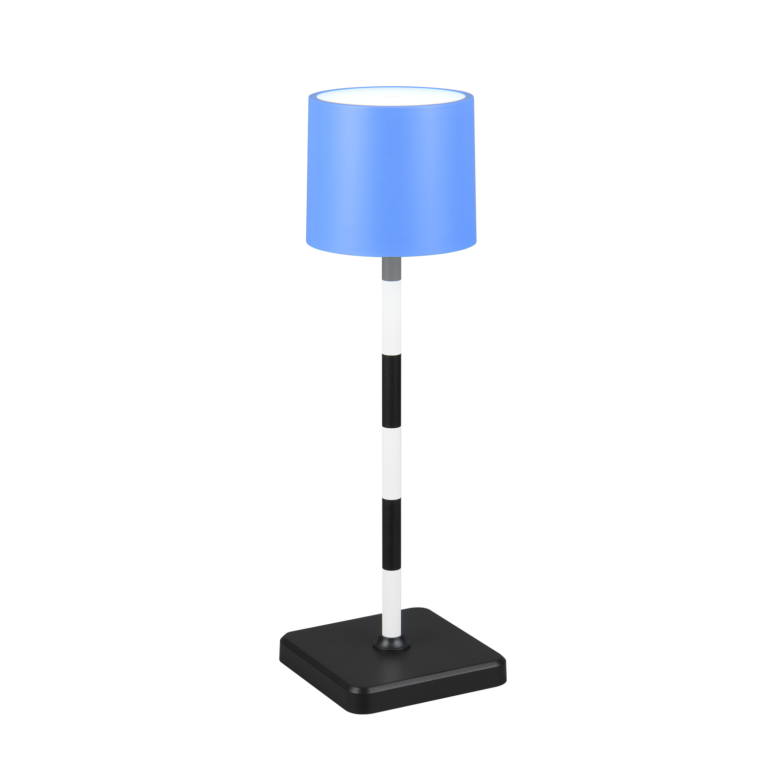 Lampe de table LED rechargeable Fernandez, bleu, IP54, CCT, intensité