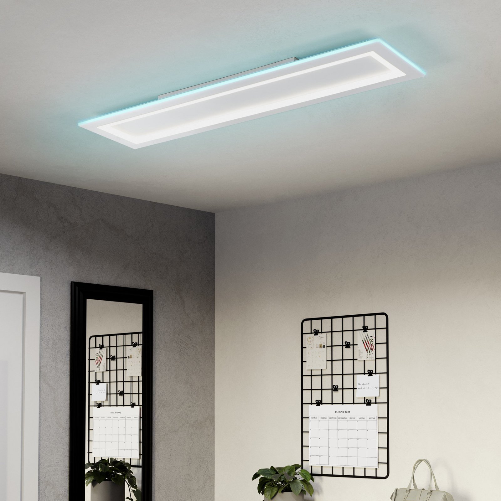 EGLO connect LED-Deckenlampe Padrogiano-Z 1-fl., 120 x 30 cm