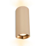 Aplique de pared Ida, beige, plástico, Ø 8,5 cm, GU10