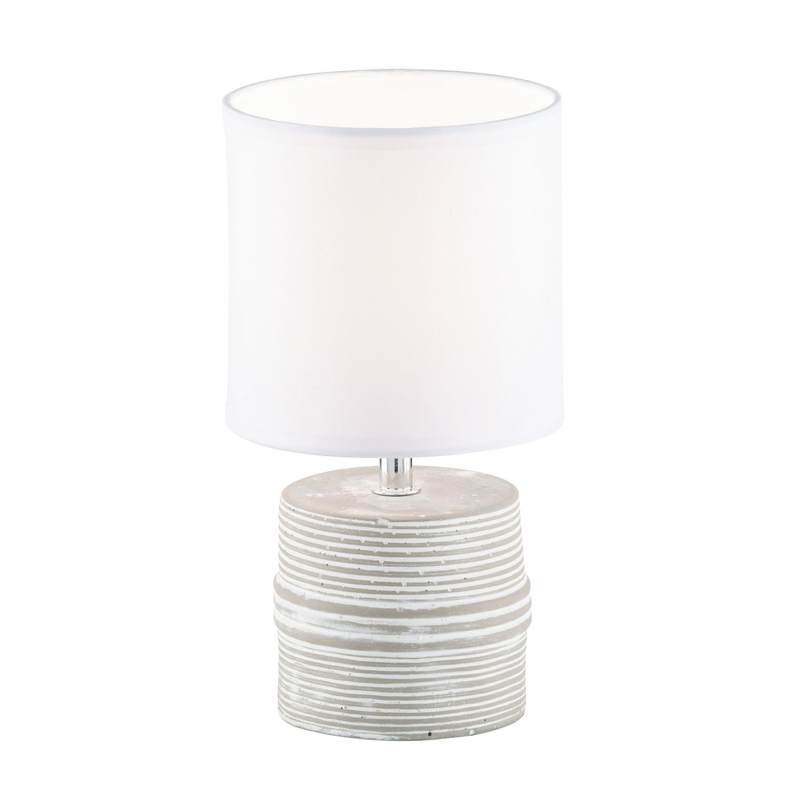 Fischer & Honsel Pilot table lamp fabric lampshade and ceramic base, for Living / Dining Room, ceramics, fabric, E14, 40 W, energy efficiency: A++, H: 43 cm