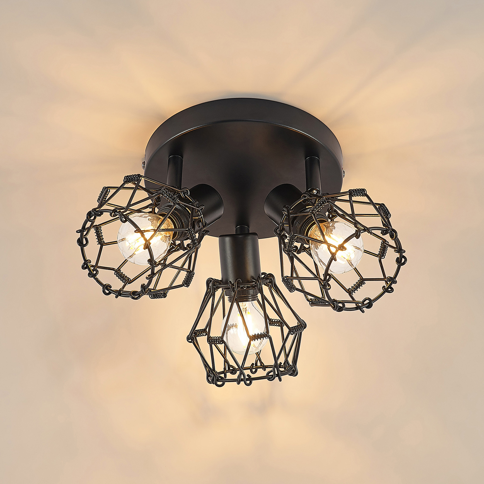 Lindby Helani plafondlamp, 3-lamps