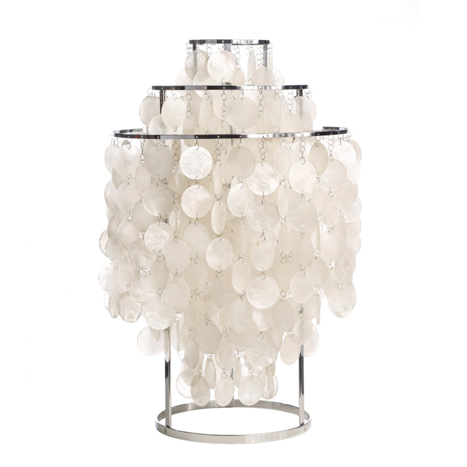 VERPAN FUN 1TM stolna lampa, krom, visina 65 cm, školjke