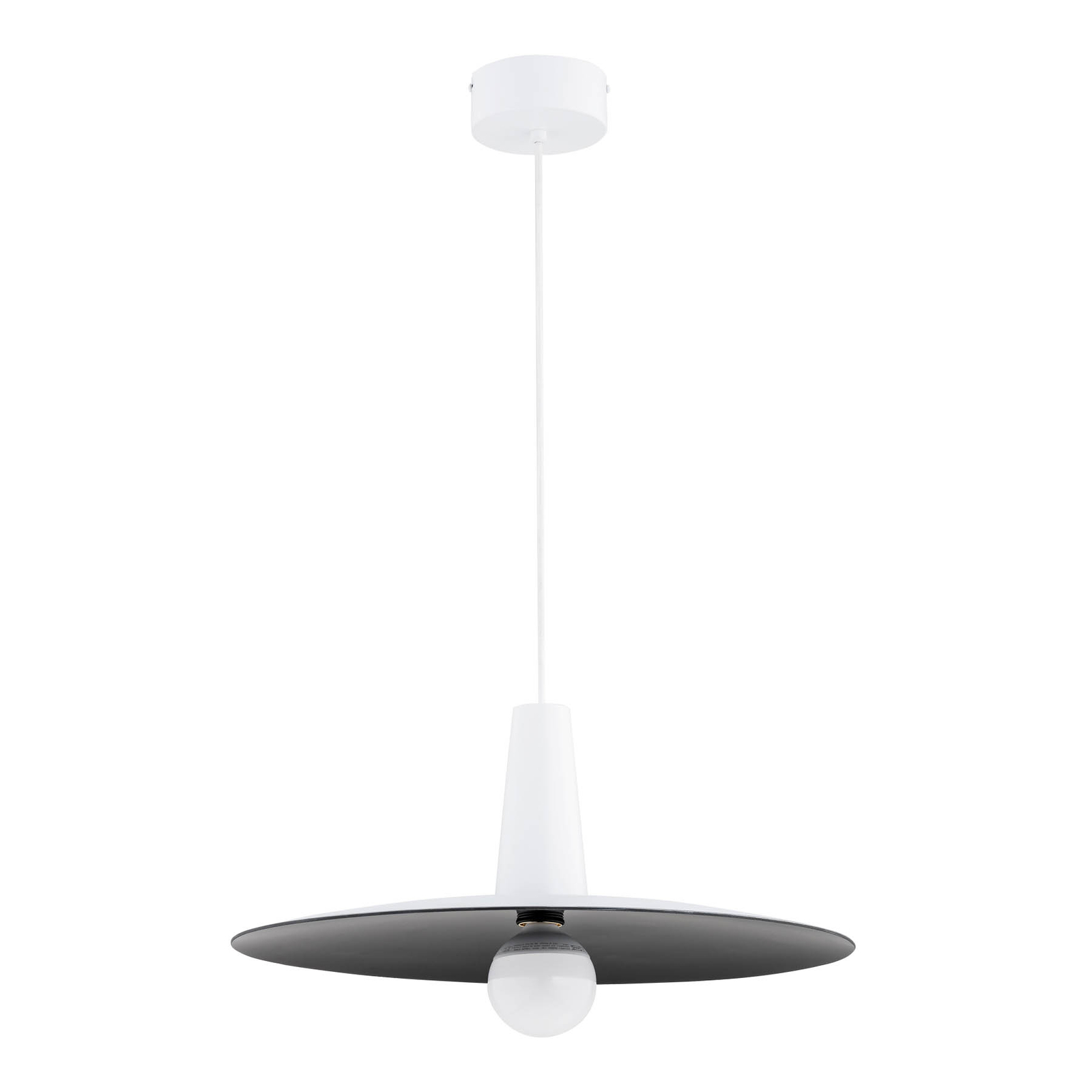 Toram pendant light, white/black