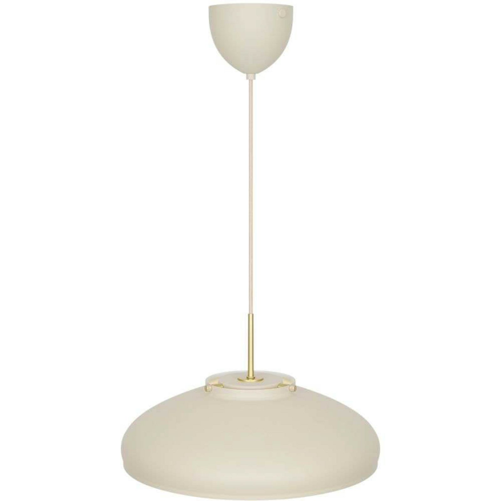 Lampă suspendată Latif, culoare bej, Ø 40 cm, alamă