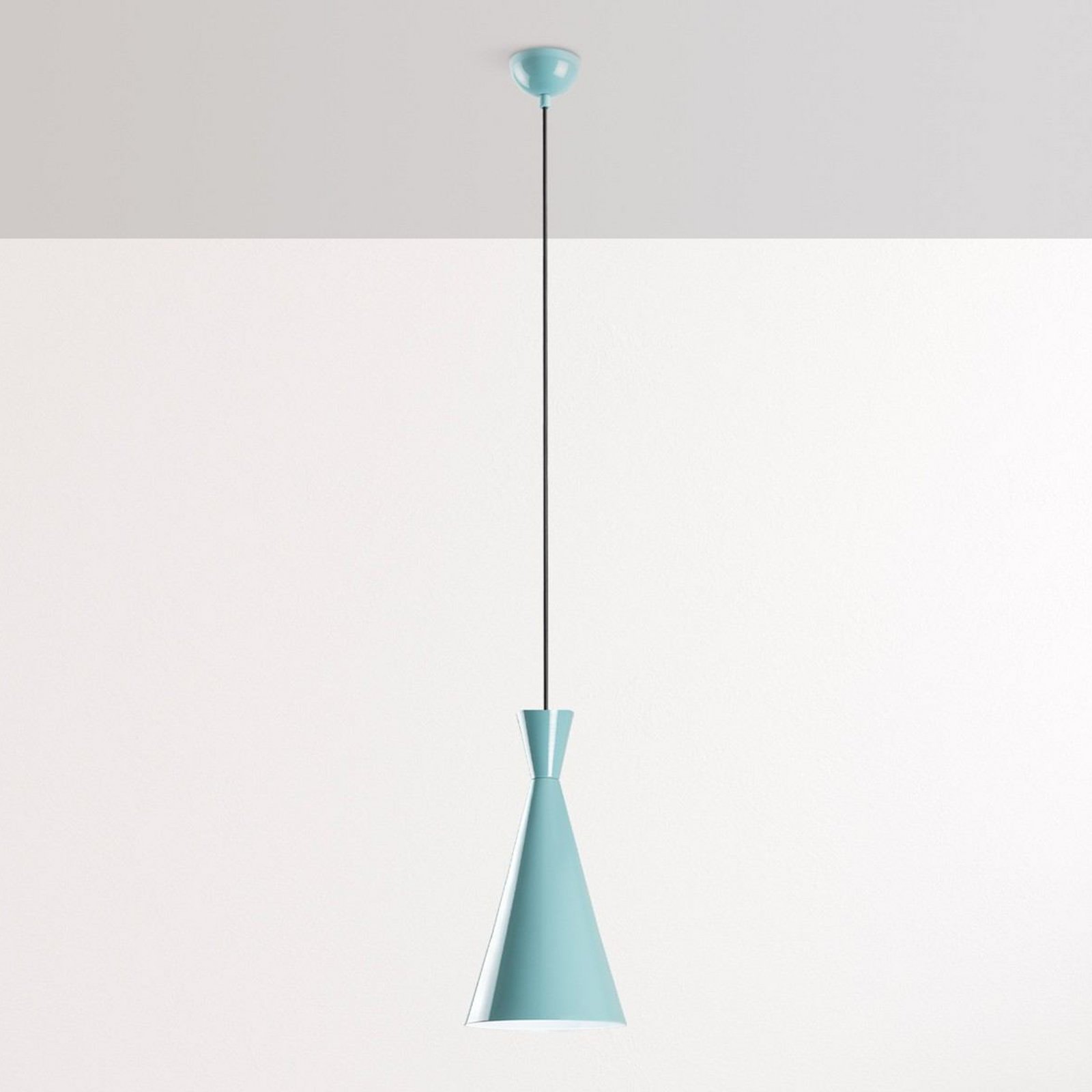 Tom pendant light, turquoise, metal, Ø 19 cm, E27