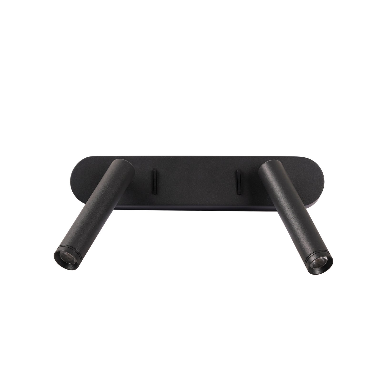 Point LED-Wandlampe, schwarz, Breite 25cm, 2-flg. - Antidark