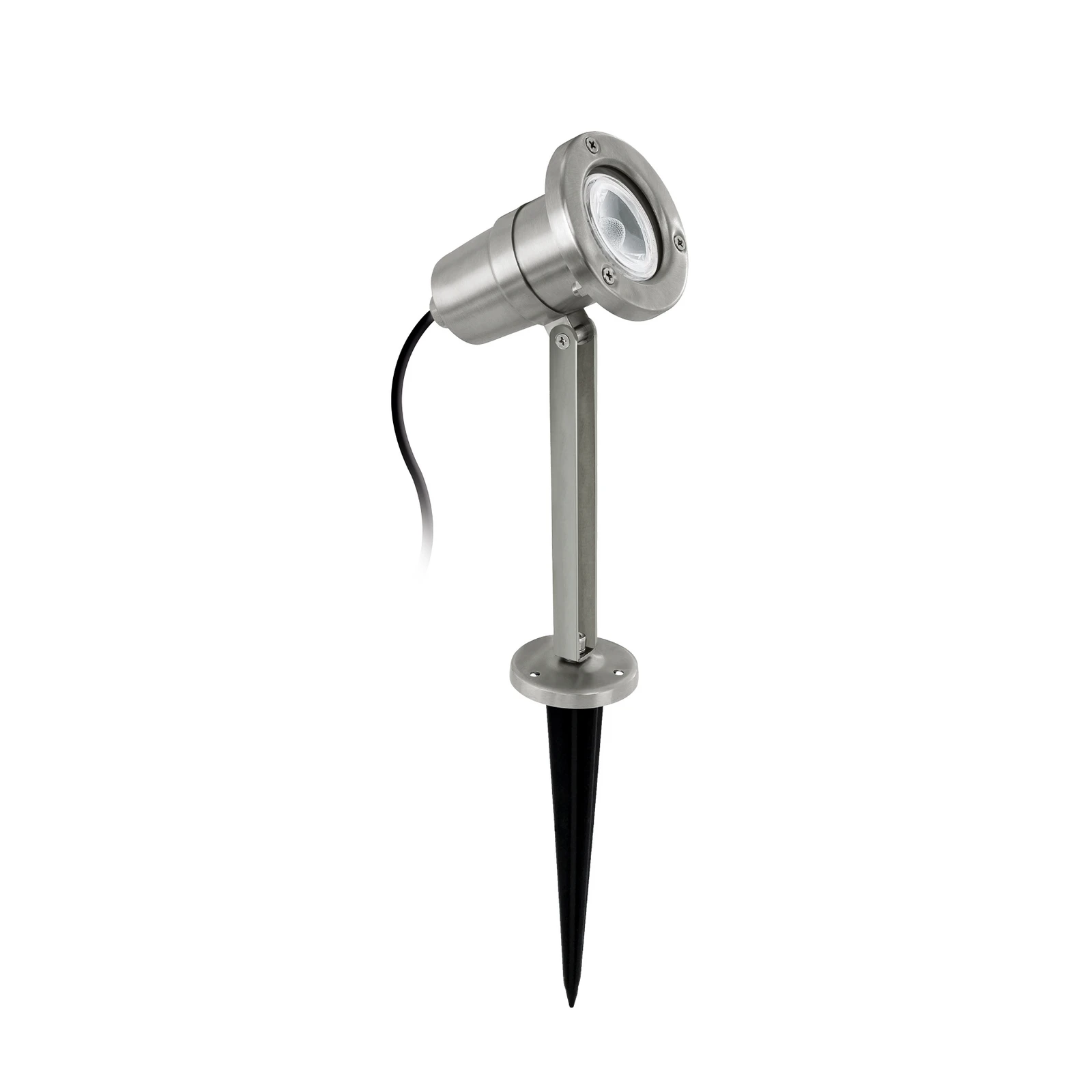 Spot sur piquet Nema, couleur acier inoxydable, 24 cm, acier inoxydable