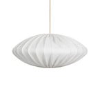 Lampion Ellipse, bijeli, Ø 80 cm, lan – Watt & Veke