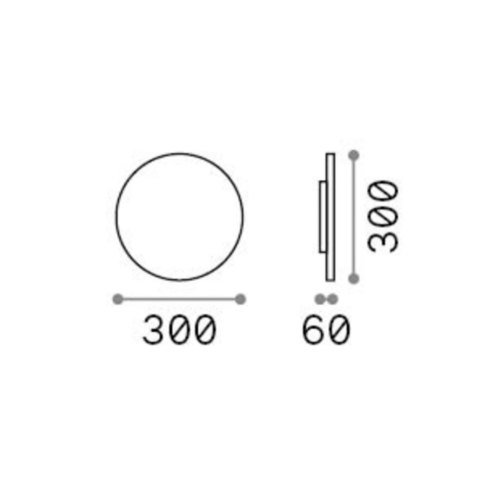 Ideal Lux LED-Außenwandlampe Punto braun Ø 30 cm Ideal Lux LED-Außenwandlampe Punto braun Ø 30 cm