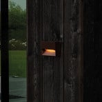 Ideal Lux Aplique de exterior LED Dedra, marrón, 10 x 6,5 cm