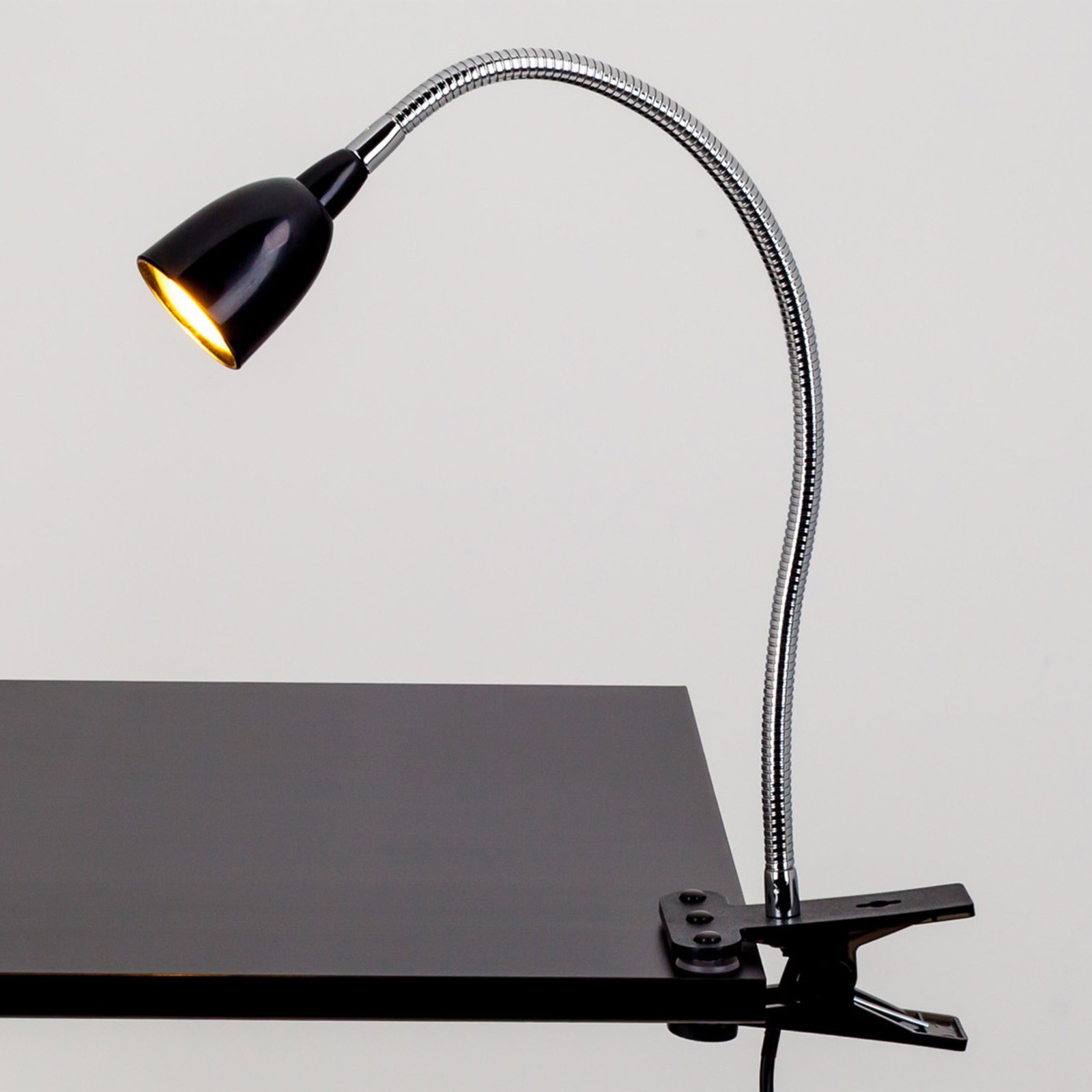 Rabea - LED svítilna s klipem v černé
