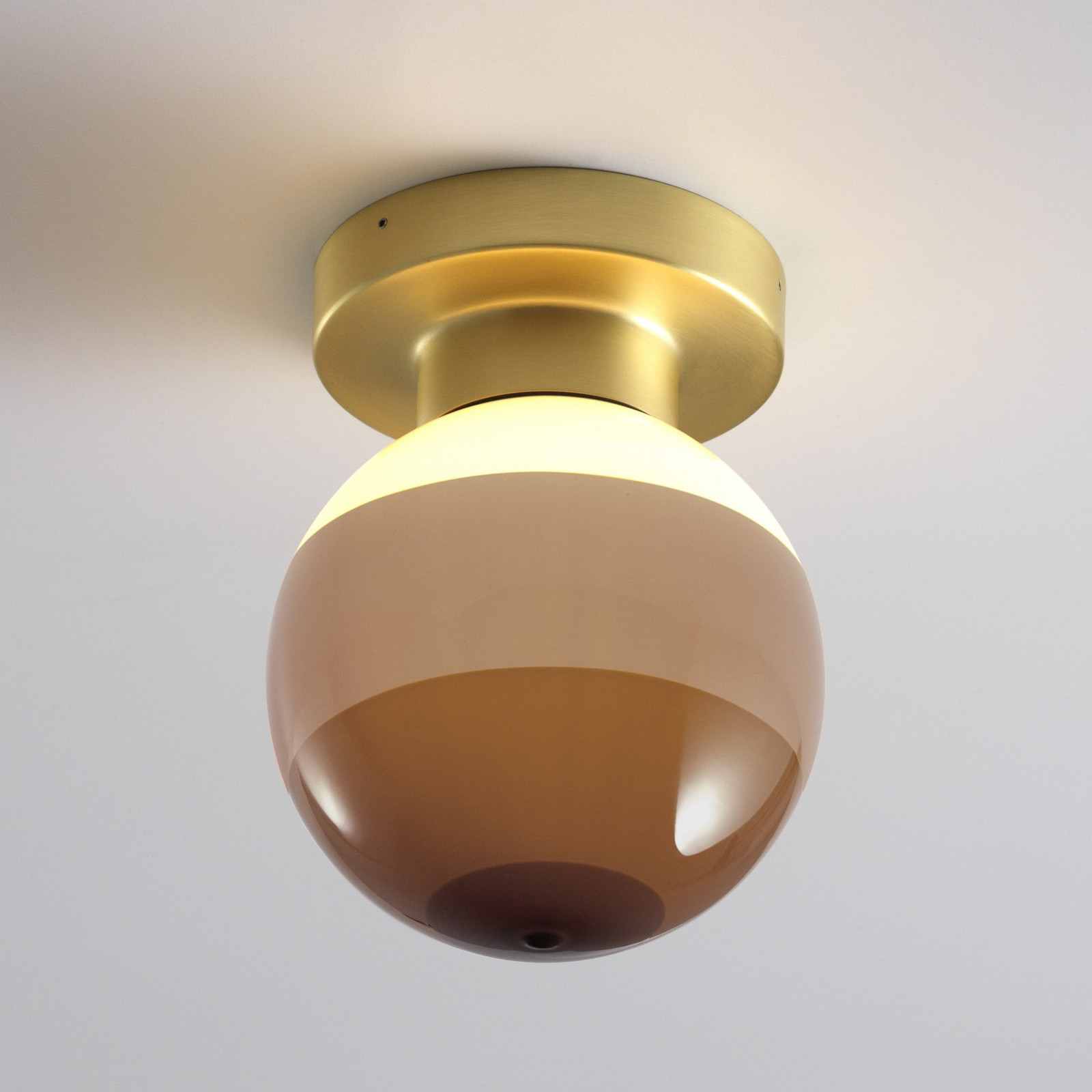 MARSET aplică de perete LED Dipping Light A2 maro/alamă - Camera de zi / sufragerie - Design - maro alamă - Metal