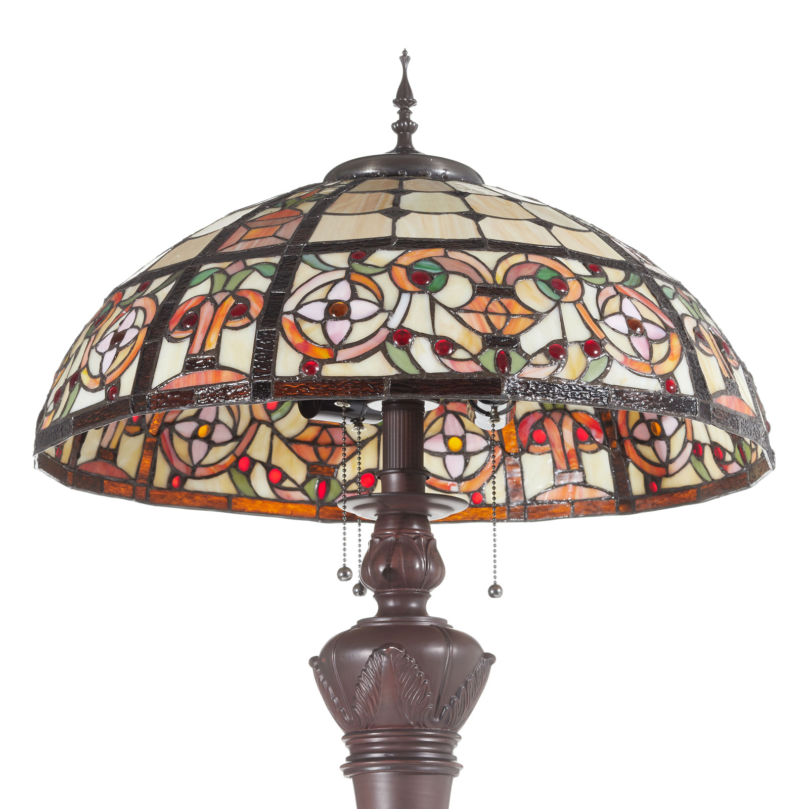 Luksusowa lampa stojąca Lindsay w stylu Tiffany