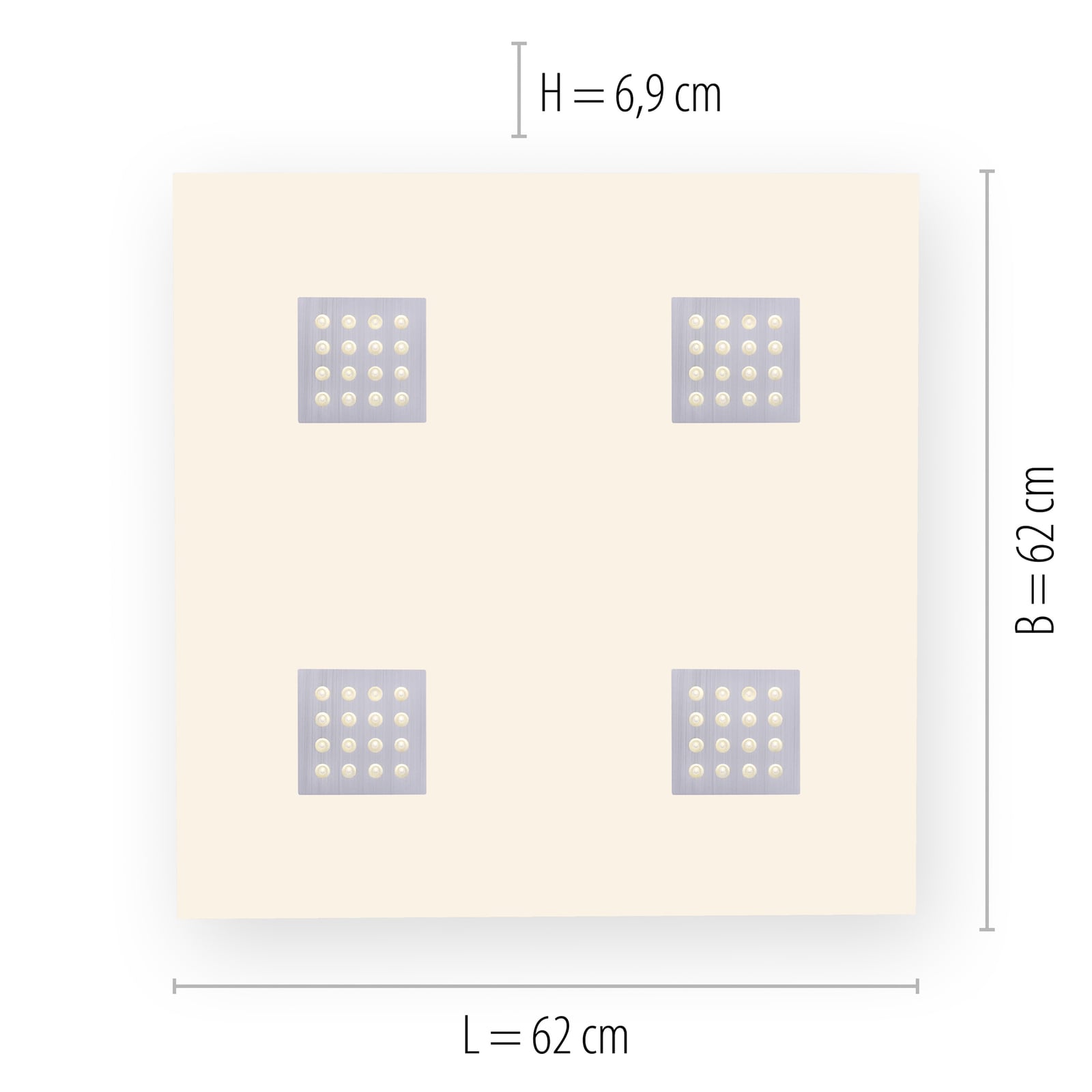 Neo LED-Deckenleuchte, 62 cm, alu, CCT, Fernbedienung - PURE Neo LED-Deckenleuchte, 62 cm, alu, CCT, Fernbedienung - PURE