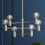 Capital hanging light, brass, 6-bulb