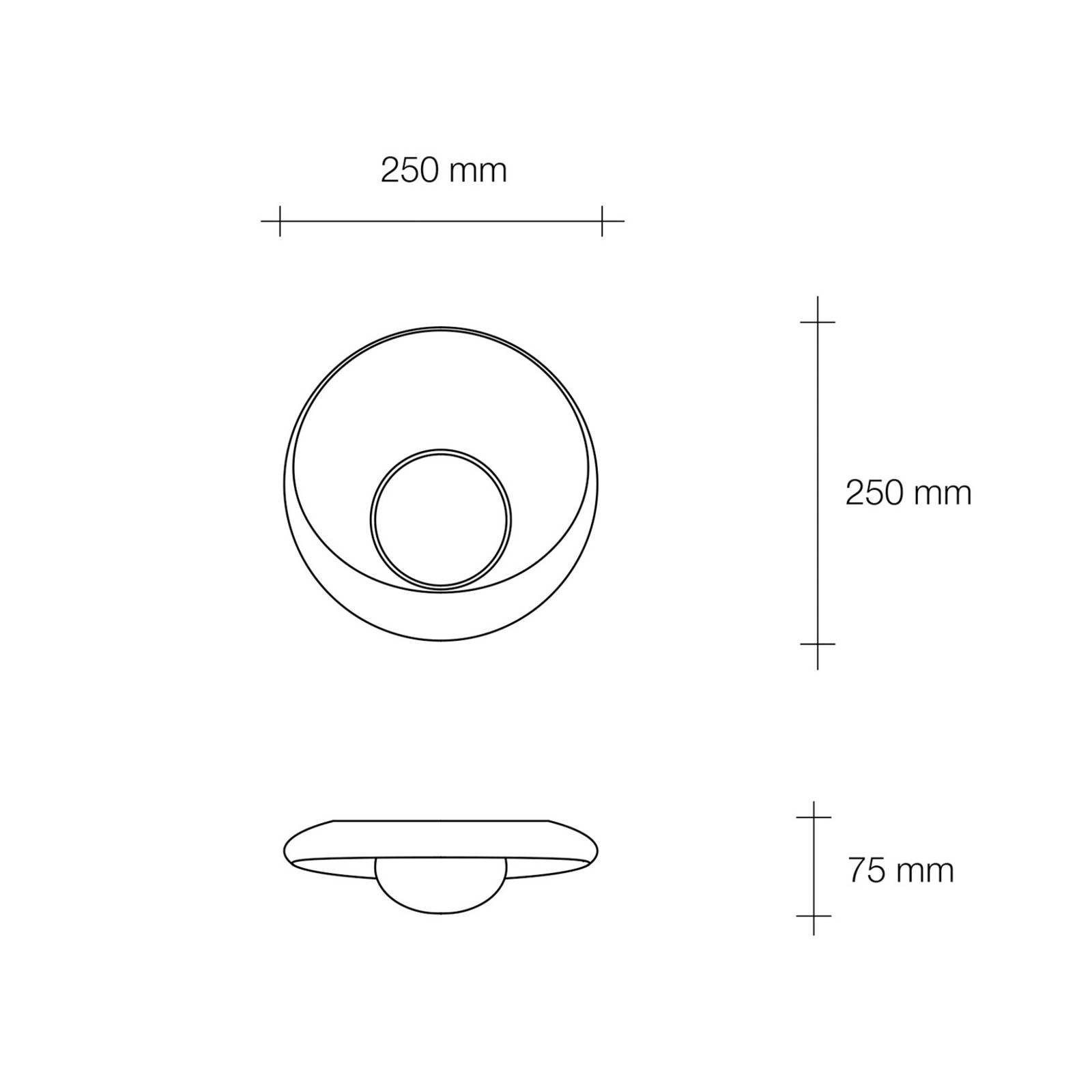 Kinkiet Pitane, Ø 25 cm, biały, gips, GX53