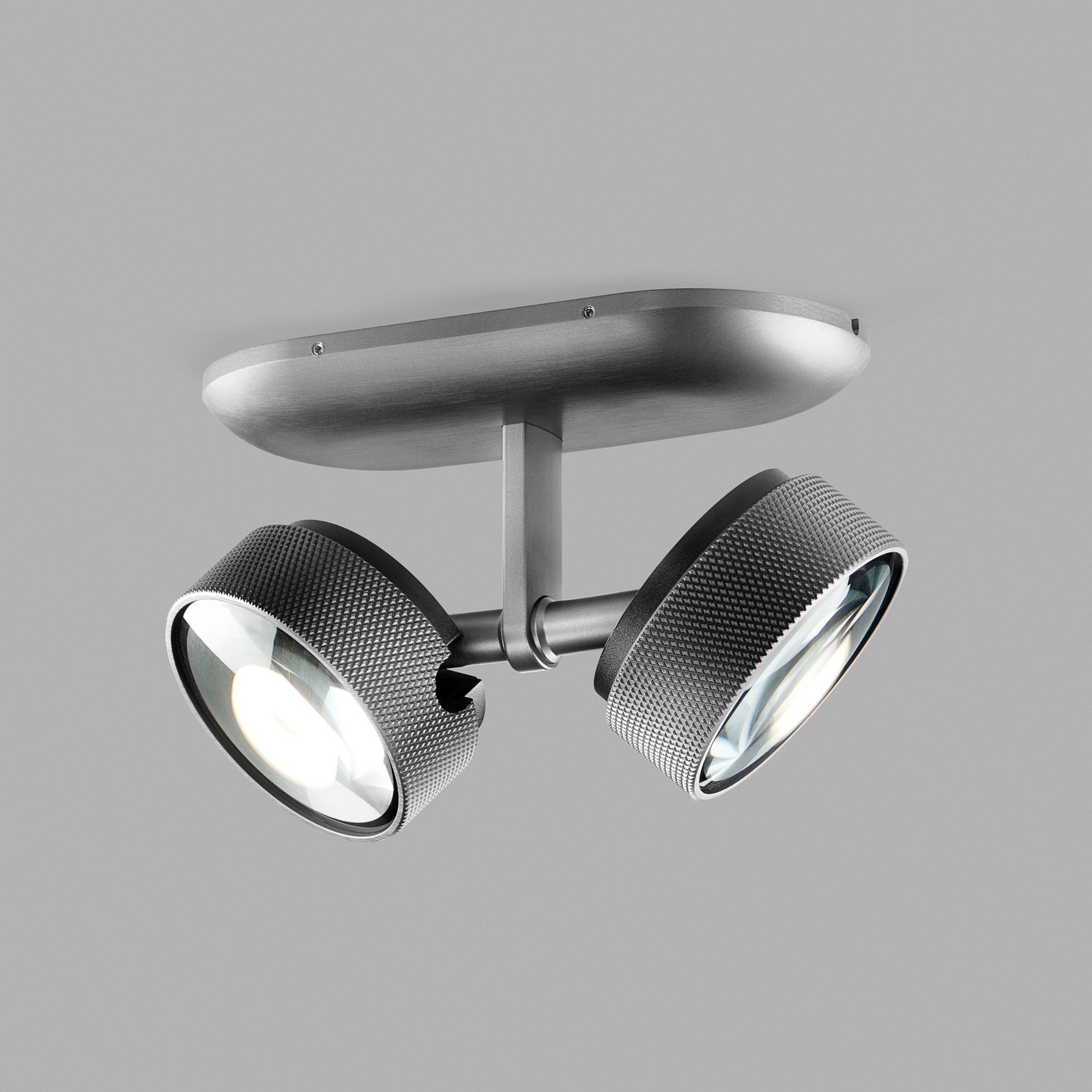 Cosmo C2 LED-Deckenspot titangrau, CCT, 2-flg. - Light-Point