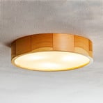 Plafoniera Cleo, Ø 37,5 cm, a 3 luci, legno di pino, E27