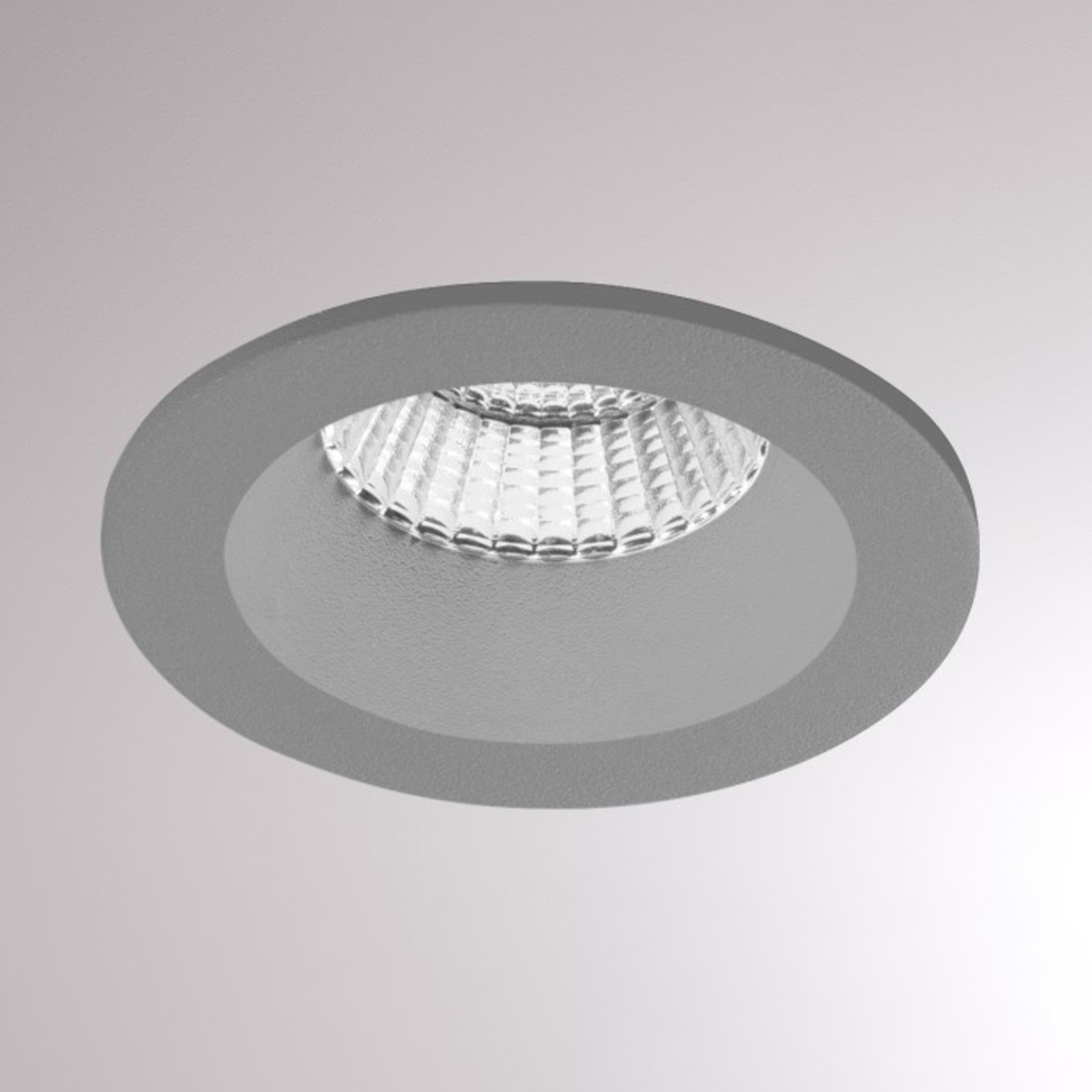 Molto Luce Chicco Round downlight 7 W 30° 3,000 K silver, for Hallway, die-cast aluminium, 7 W, energy efficiency: A+