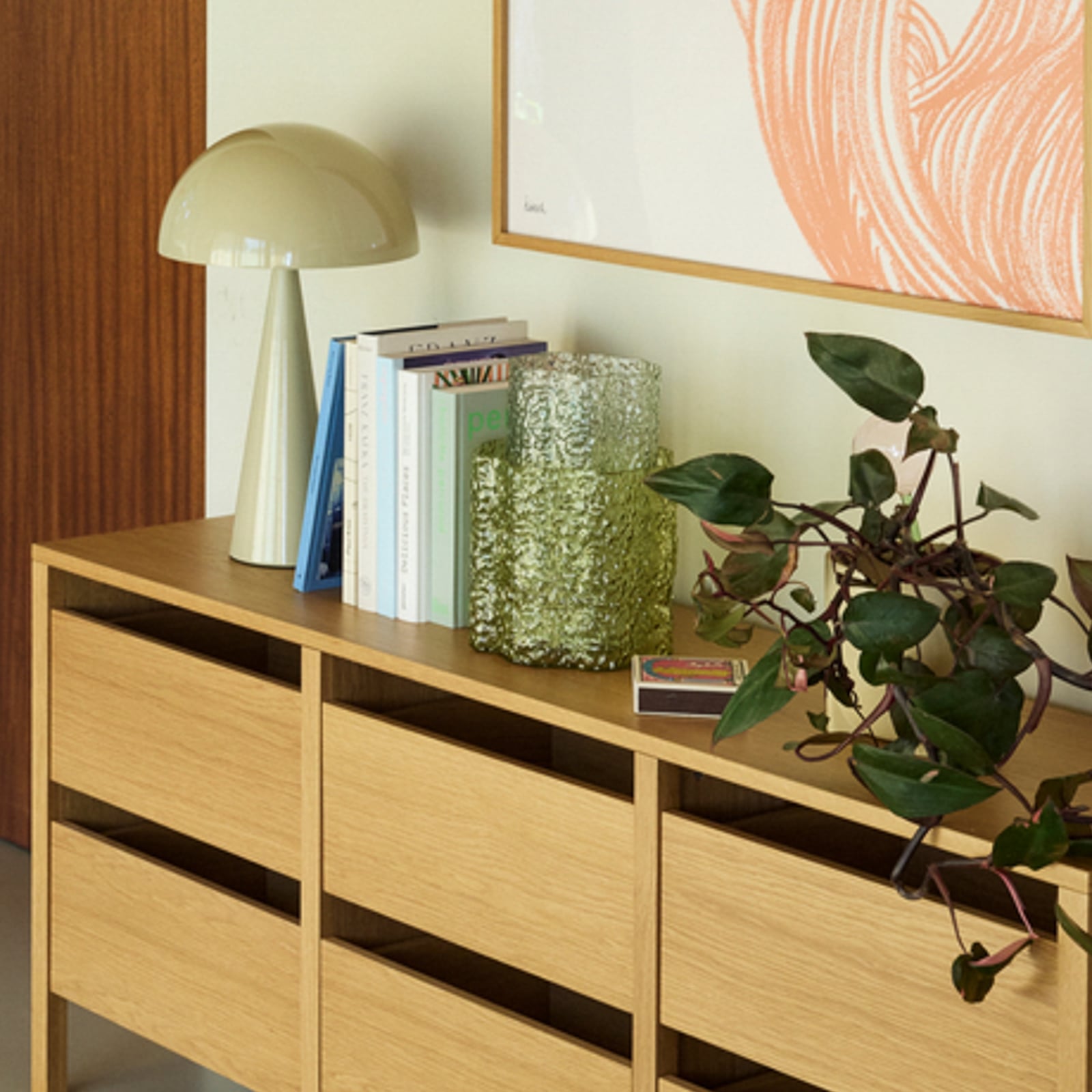 Vaso triplo, set da 3, verde/trasparente - Hübsch