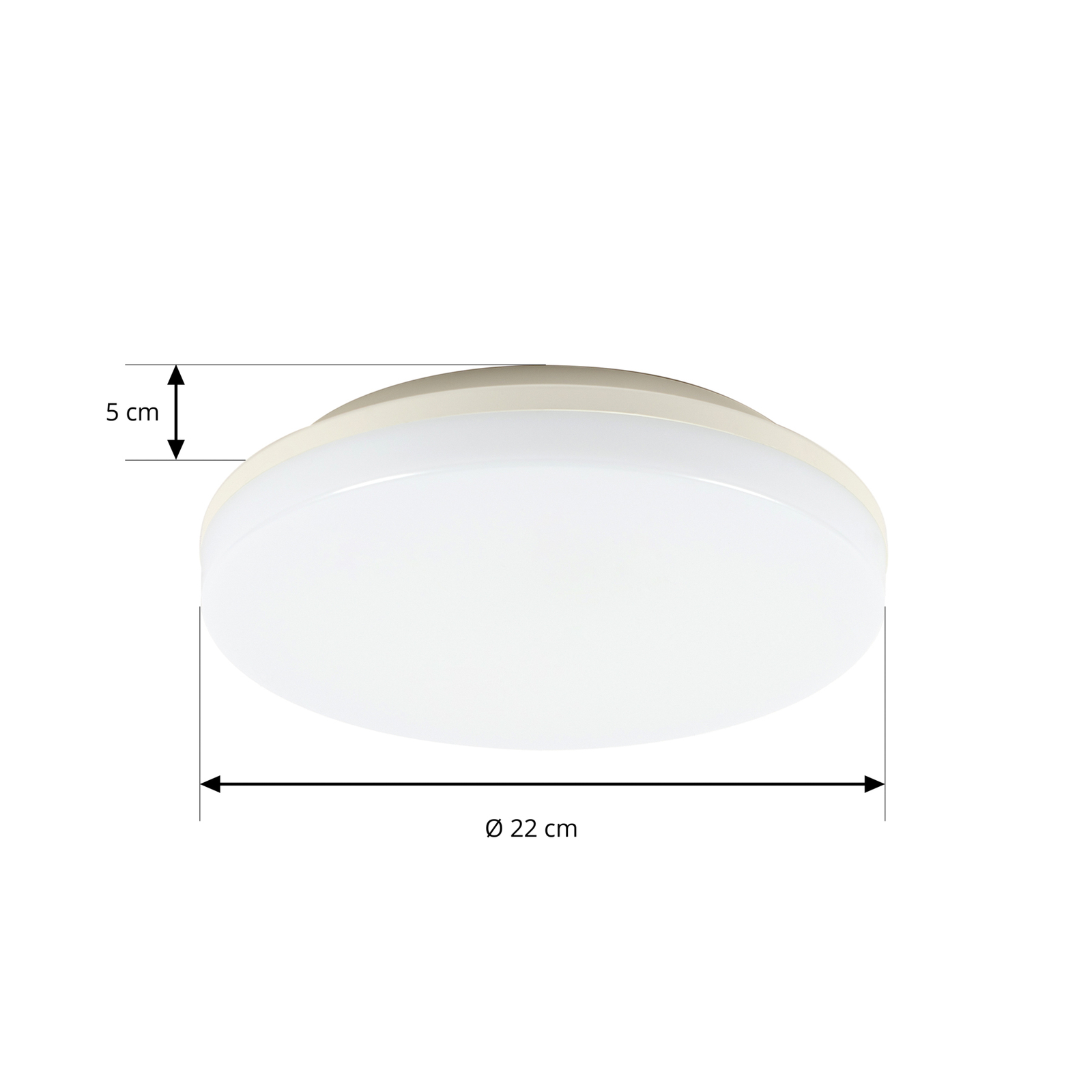 Prios Artin LED plafondlamp, sensor, rond, 22 cm