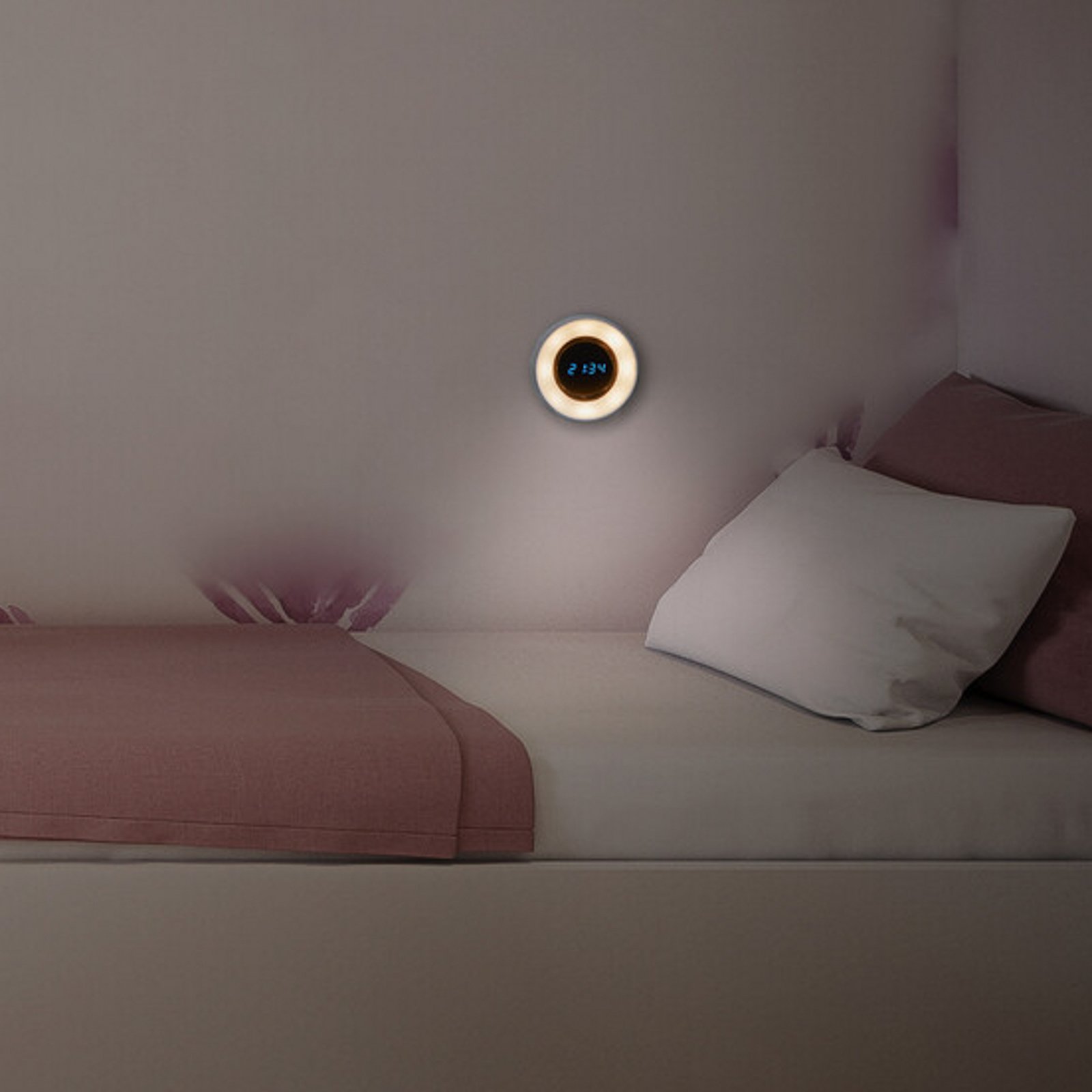 OSRAM LED-Akku-Nachtlicht NIGHTLUX CLOCK, weiß, Uhr, CCT