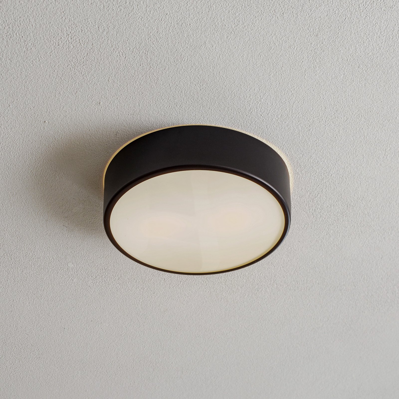 Plafondlamp Cleo 300, IP54, Ø 30 cm zwart