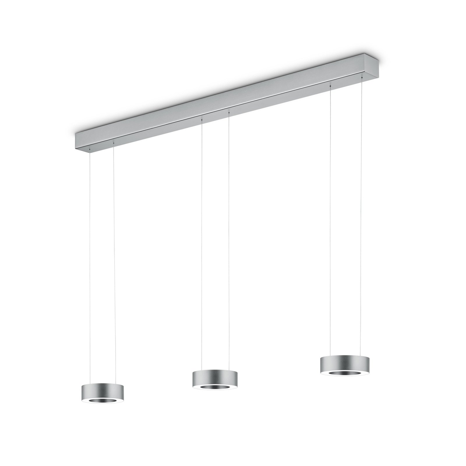 Zera LED pendant light, matt nickel, gesture control