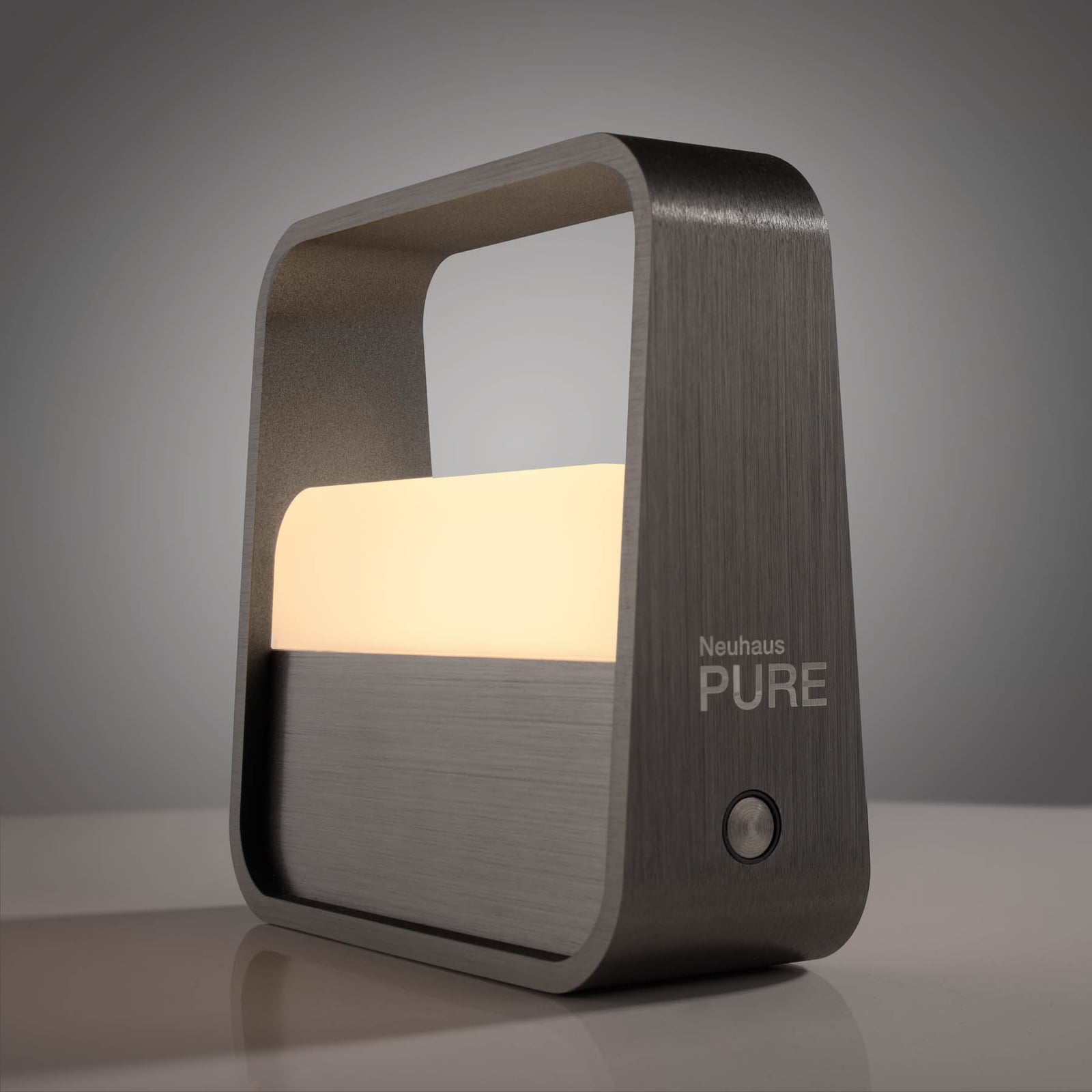 Lampe à poser LED rechargeable Go, grise, en aluminium - PURE Lampe à poser LED rechargeable Go, grise, en aluminium - PURE