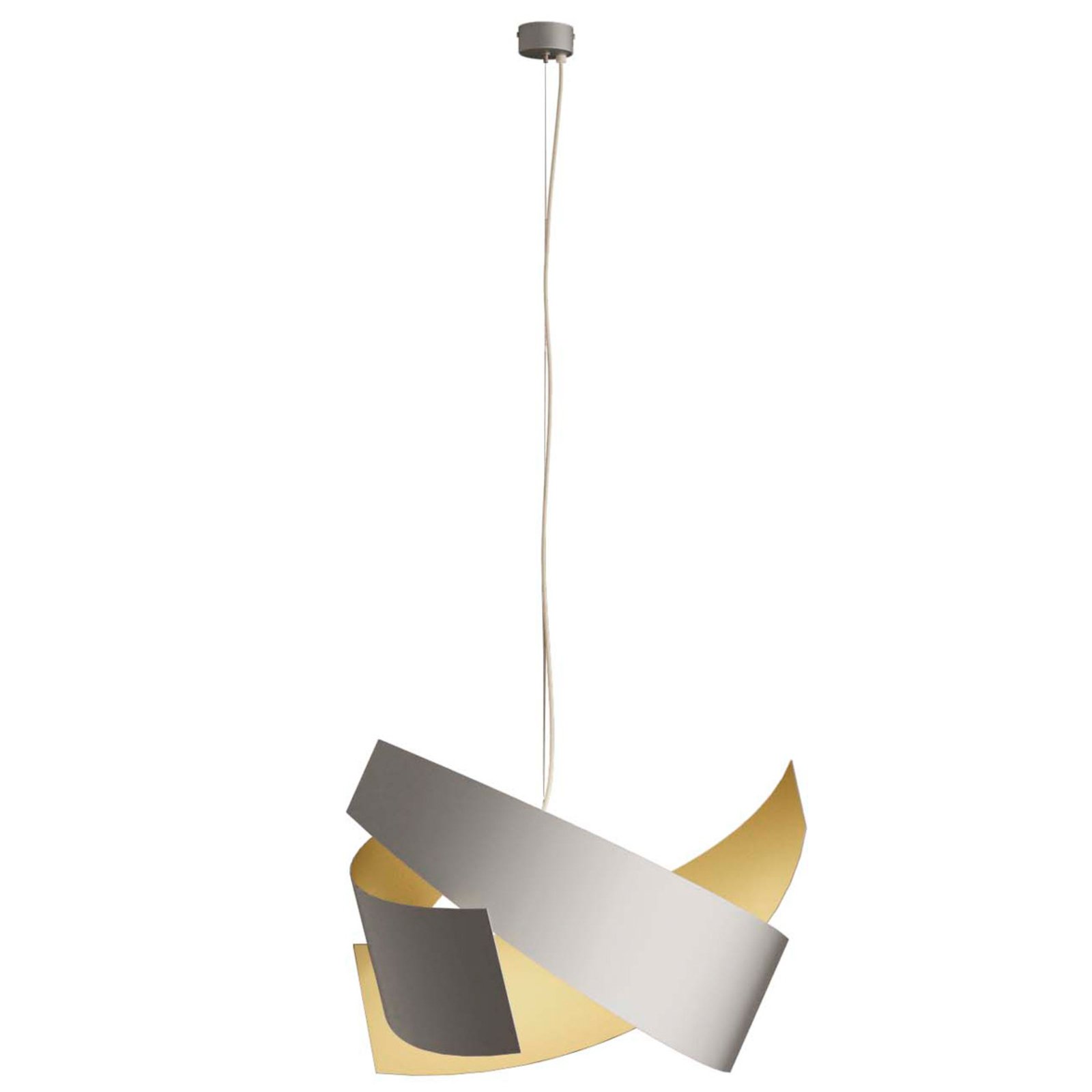 Bijelo-zlatna viseća svjetiljka Ella visoke kvalitete