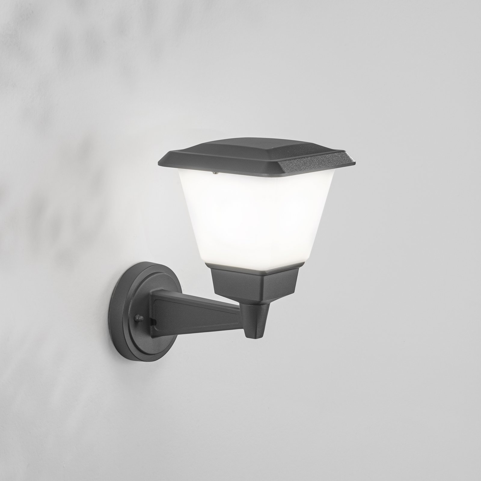 Lena outdoor wall light, dark grey, metal, E27, 27 cm, IP54