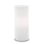 Lampă de masă Edo din sticlă albă, înălțime 23 cm