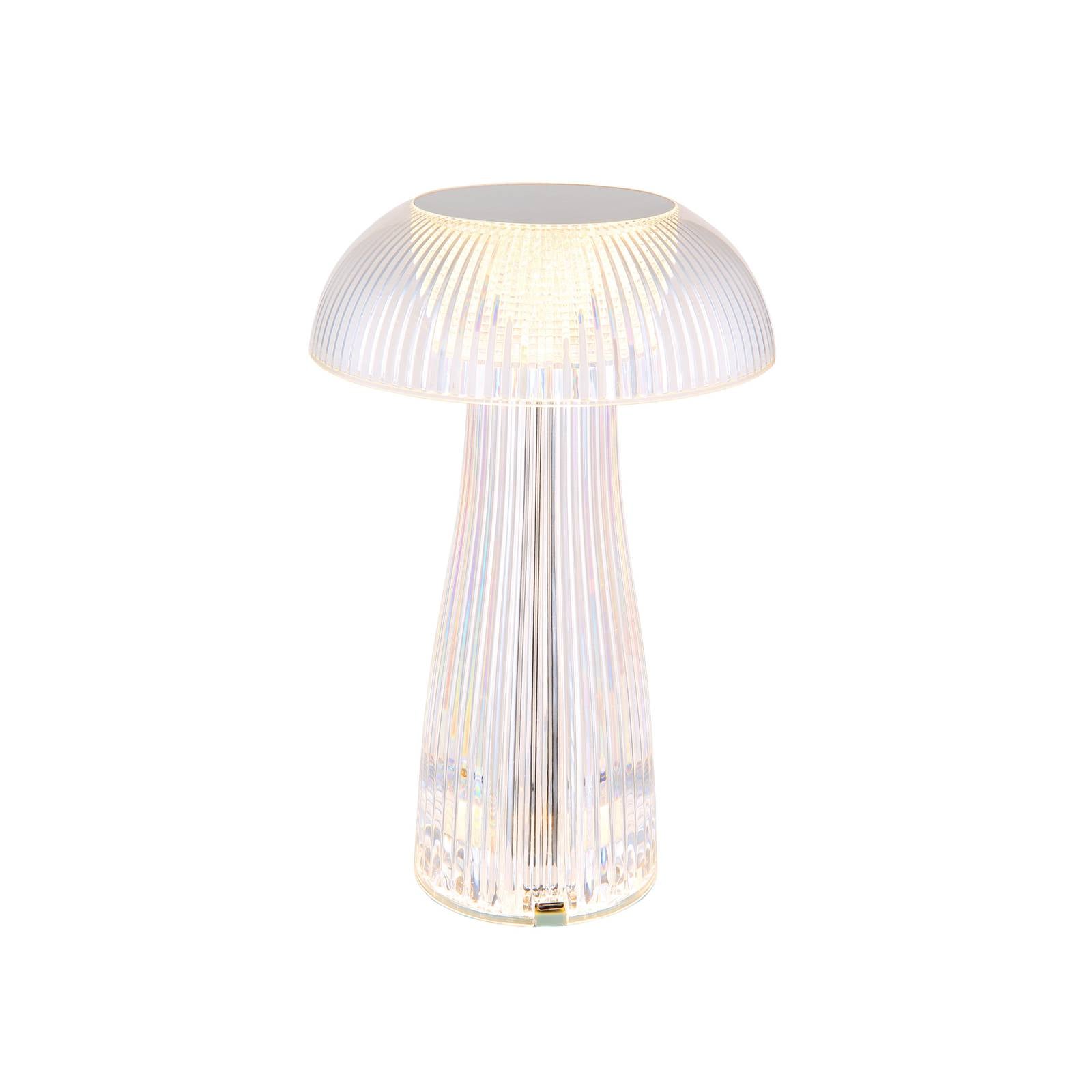 LED-Akku-Tischleuchte Gixi, silberfarben, Höhe 25 cm, CCT