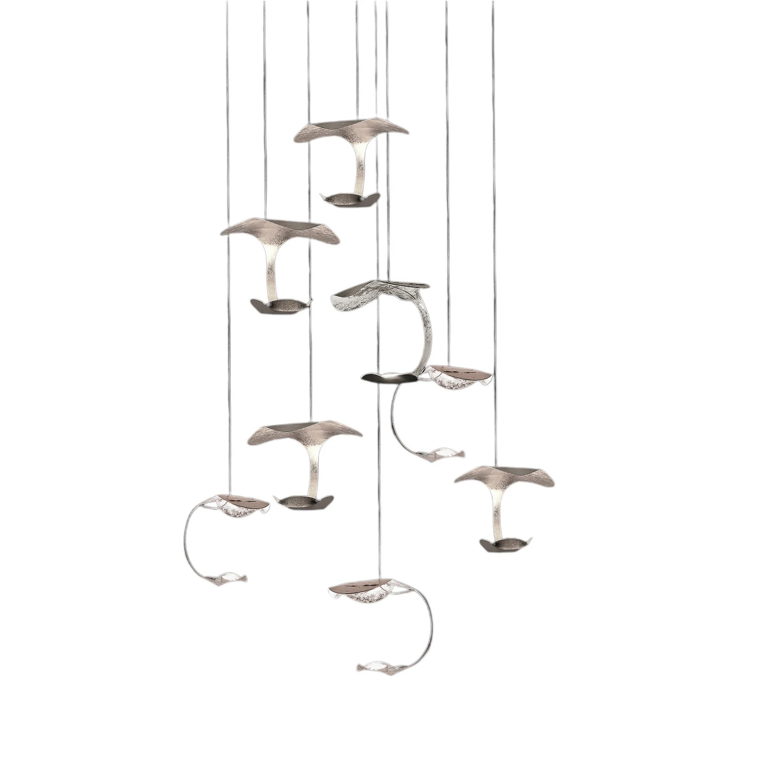 Knikerboker Le Gigine LED-Hängeleuchte 8fl silber