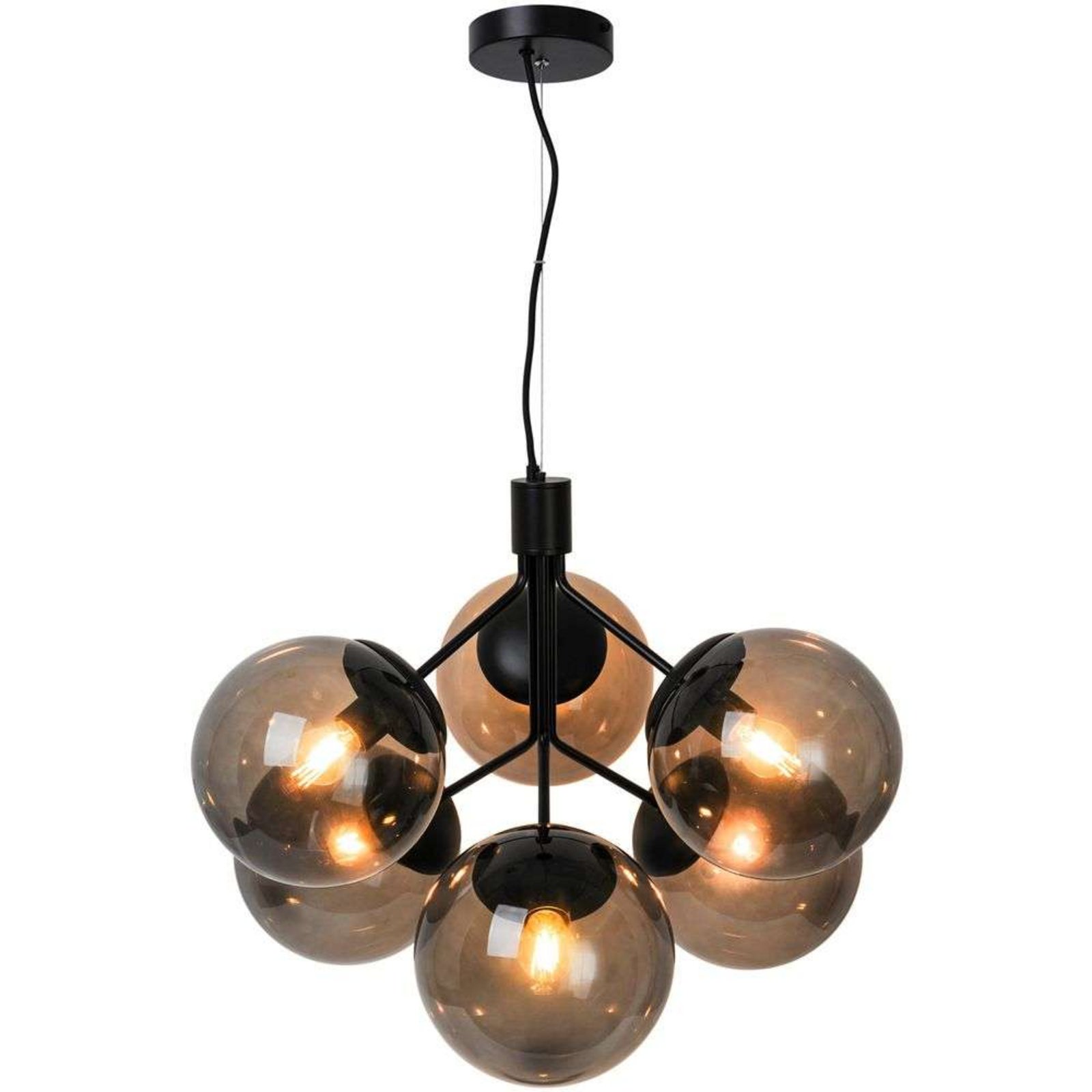 Ivona 6 Lustră Pendul Black - Nordlux