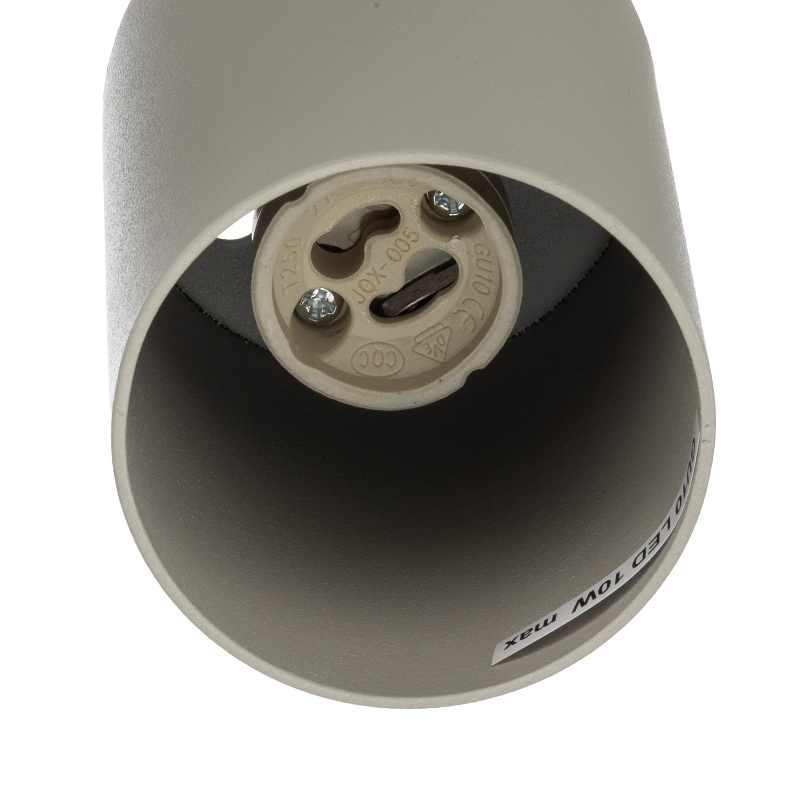 Deckenstrahler Zoom, 4-flammig, grau-beige, Stahl, GU10