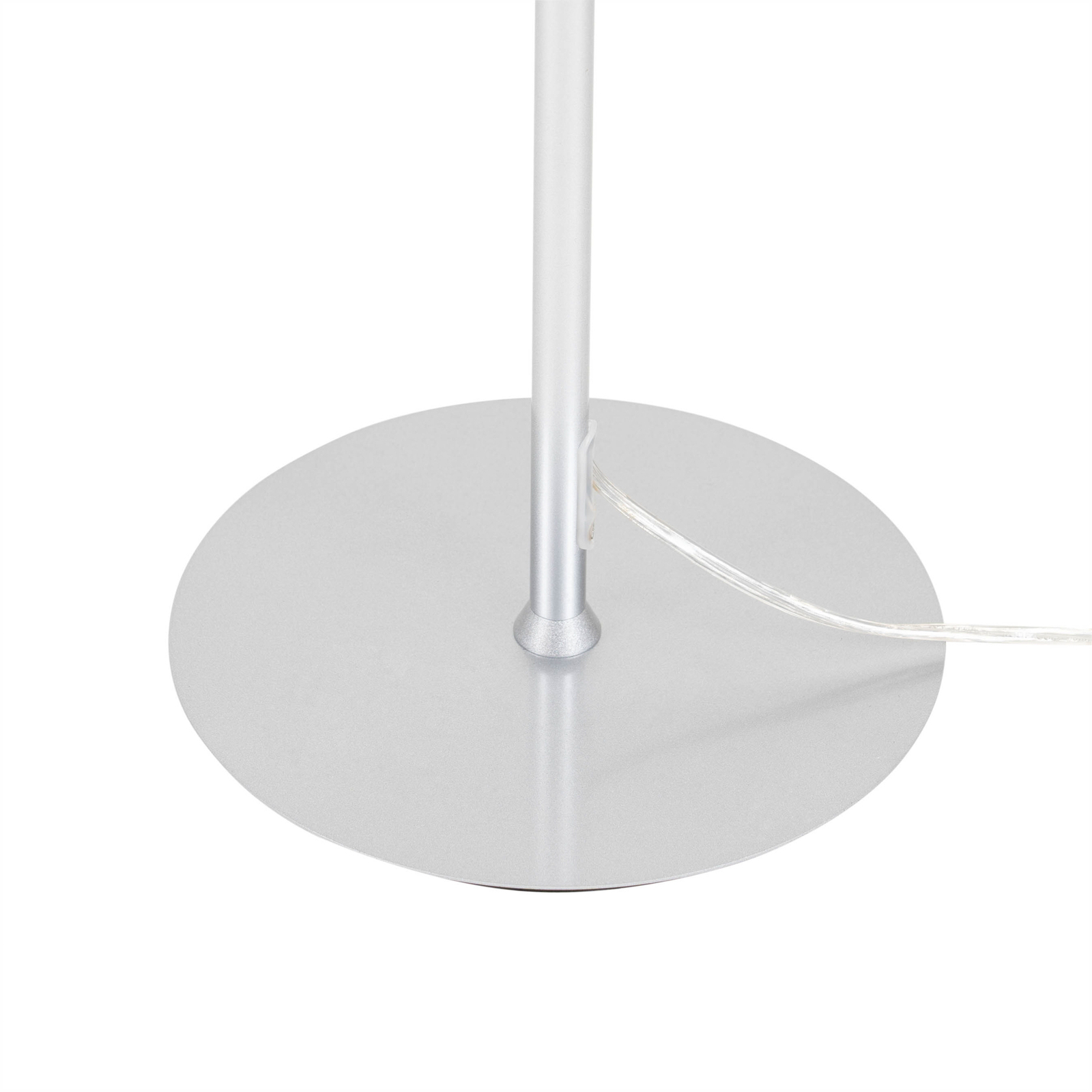 Lindby Zaylee Lámpara de pie LED con atenuador, plata