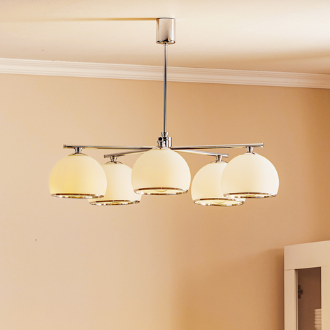 Lampa wisząca, 5-punktowa, chrom matowy
