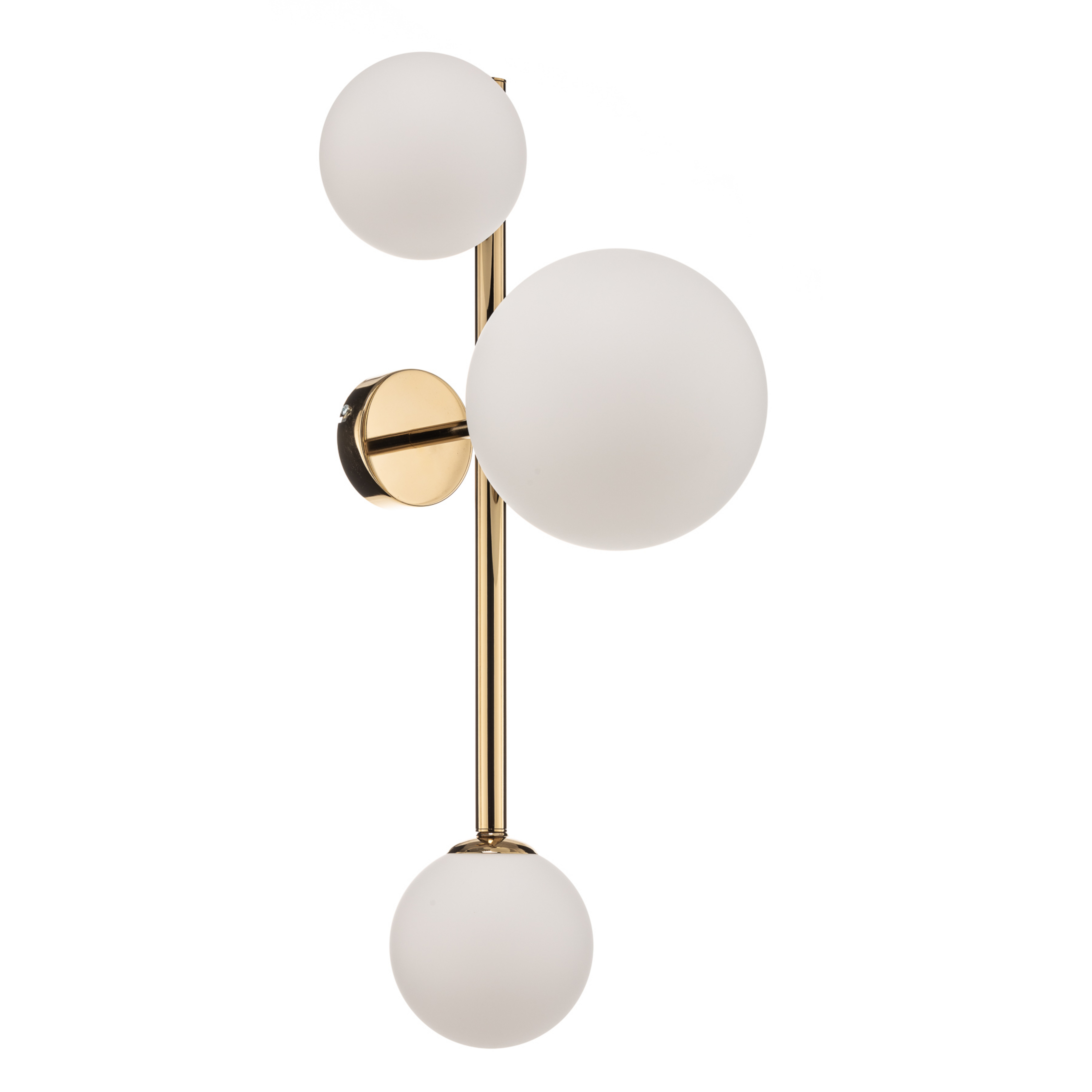 Dione wandlamp, goudkleurig, 3-lamps - ALDEX